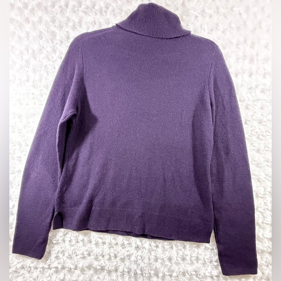 Max Studio Women’s Purple Cowl Neck Long Sleeve Cashmere Size S Sweater - Picture 2 of 9